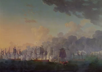Die Schlacht von Louisbourg am 21. Juli 1781